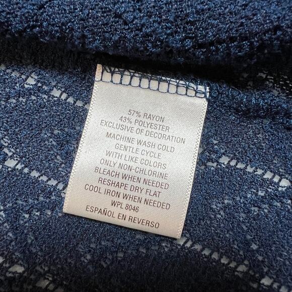 Style & Co. Pontelle Knit Open Front Cardigan w/ Fringe Trim Size PP Coastal - Picture 5 of 7